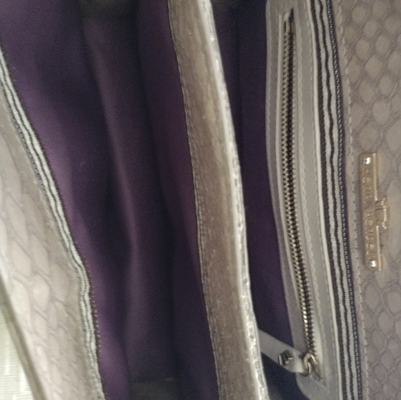 Henri Bendel Croc Embossed Leather Short Crossbody/Shoulder Purse - Picture 10 of 15